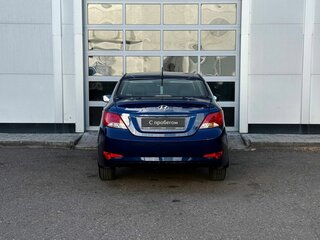 2015 Hyundai Solaris I Рестайлинг, синий, 946000 рублей, вид 4