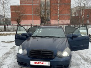 2006 Hyundai Sonata ТагАЗ IV (EF) Рестайлинг, синий, 495000 рублей, вид 4