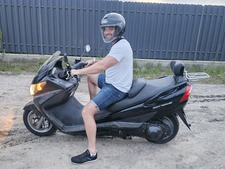 2002 Suzuki Burgman (SkyWave) 400, чёрный, 250000 рублей, вид 1