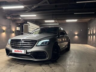 2017 Mercedes-Benz S-Класс AMG 63 AMG Long III (W222, C217) Рестайлинг, серый, 7500000 рублей, вид 2
