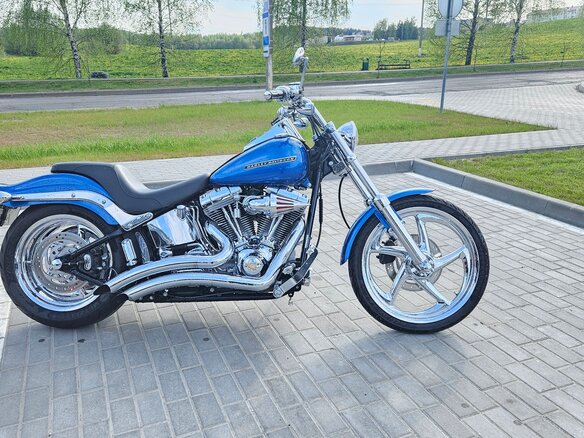 2005 Harley-Davidson Softail Standard, голубой, 837090 рублей - вид 3