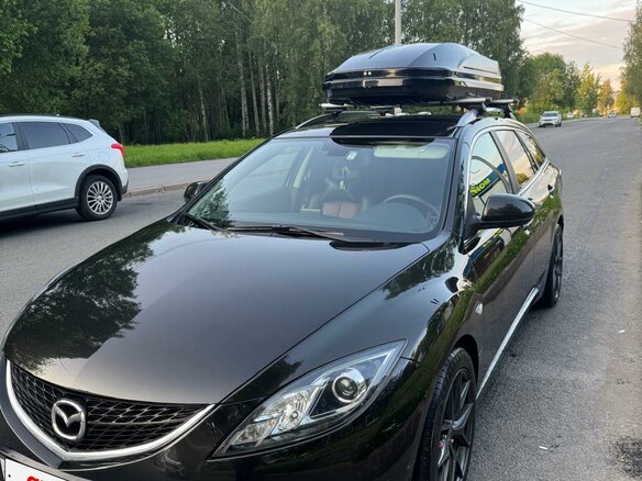 2009 Mazda 6 II (GH), чёрный, 1100000 рублей