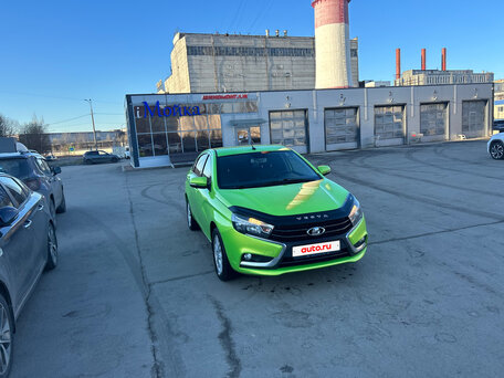 2016 Lada (ВАЗ) Vesta I, зелёный, 600000 рублей, вид 5