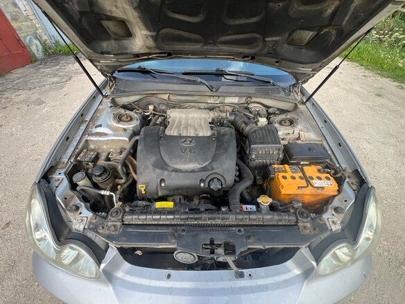 2004 Hyundai Sonata ТагАЗ IV (EF) Рестайлинг, серебристый, 380000 рублей - вид 11