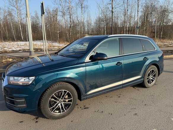 2018 Audi Q7 II (4M), синий, 4250000 рублей - вид 4