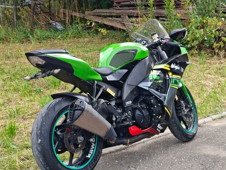 2010 Kawasaki ZX-10R Ninja, зелёный, 369000 рублей, вид 3