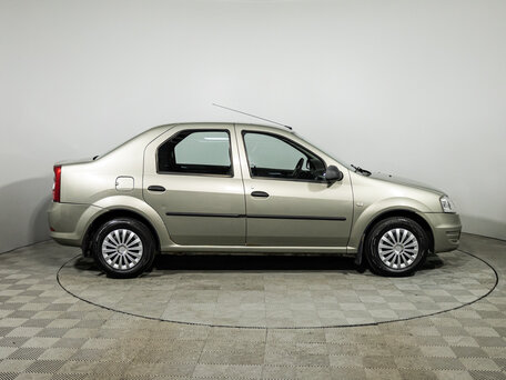 2011 Renault Logan I Рестайлинг, бежевый, 329585 рублей, вид 4