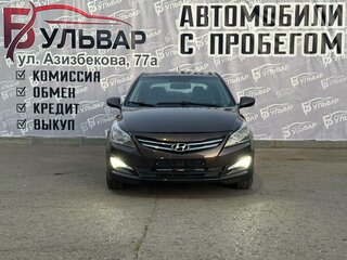 2015 Hyundai Solaris I Рестайлинг, коричневый, 808000 рублей, вид 2