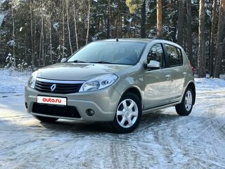 2012 Renault Sandero I, бежевый, 748000 рублей, вид 1