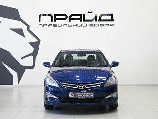 2016 Hyundai Solaris I Рестайлинг, синий, 1079900 рублей, вид 2