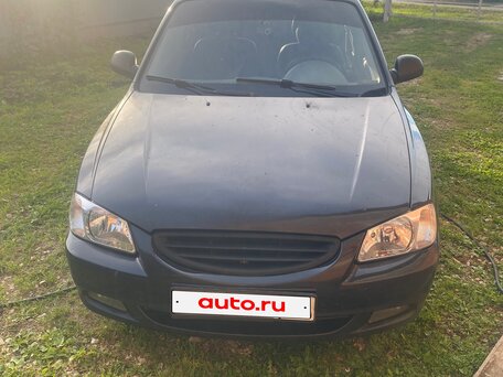 2008 Hyundai Accent ТагАЗ II, чёрный, 375000 рублей, вид 1