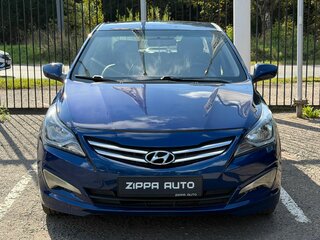 2016 Hyundai Solaris I Рестайлинг, синий, 819000 рублей, вид 2