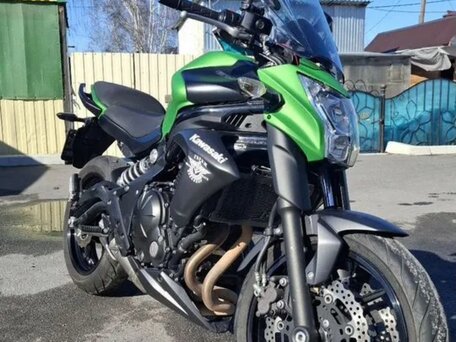 2014 Kawasaki ER-6N, зелёный, 480000 рублей, вид 1