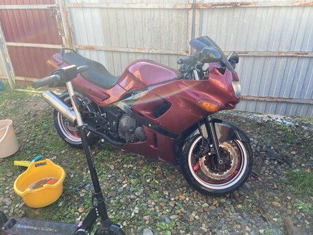 1995 Kawasaki ZZR 400, красный, 200000 рублей, вид 1