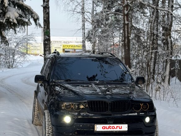 2004 BMW X5 4.4i I (E53) Рестайлинг, чёрный, 1500000 рублей - вид 6