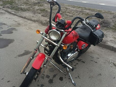1997 Kawasaki VN400 Vulcan, красный, 350000 рублей, вид 4