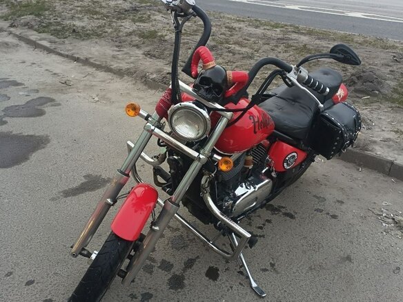 1997 Kawasaki VN400 Vulcan, красный, 350000 рублей - вид 3