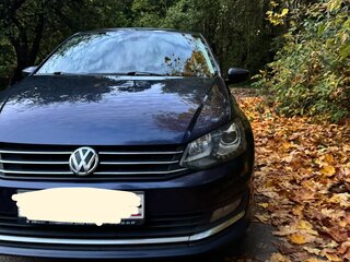 2016 Volkswagen Polo V Рестайлинг, синий, 1250000 рублей, вид 4