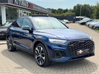 2023 Audi Q5 40 TDI II (FY) Рестайлинг, синий, 4890000 рублей, вид 2