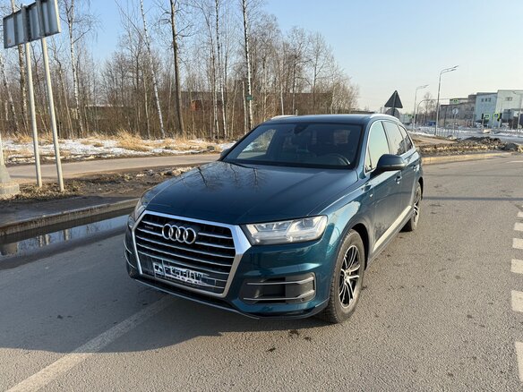 2018 Audi Q7 II (4M), синий, 4250000 рублей - вид 1