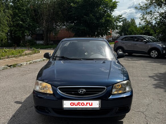 2008 Hyundai Accent ТагАЗ II, синий, 329000 рублей - вид 1