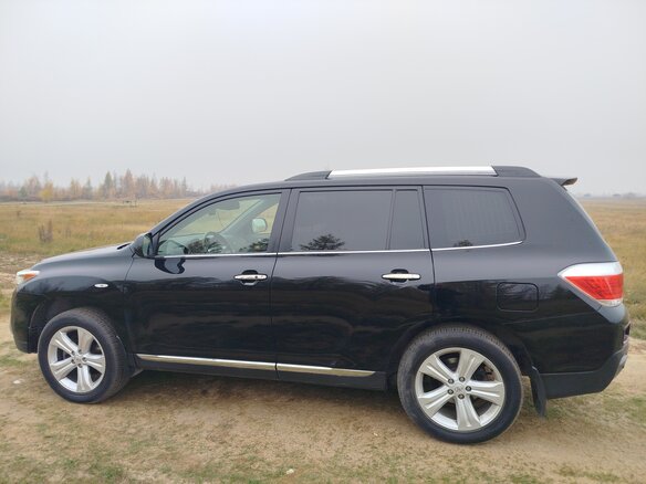 2013 Toyota Highlander II (XU40) Рестайлинг, чёрный - вид 7