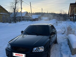 2007 Hyundai Accent ТагАЗ II, чёрный, 340000 рублей, вид 2