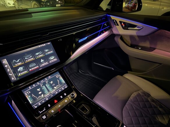 2022 Audi Q7 55 TFSI II (4M) Рестайлинг, синий, 9000000 рублей - вид 22