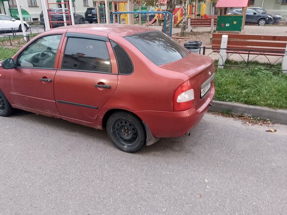 2007 Lada (ВАЗ) Kalina I, красный, 115000 рублей - вид 5