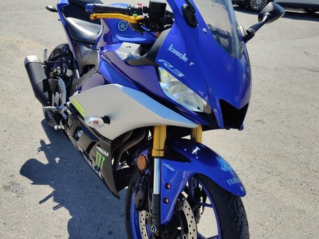 2019 Yamaha YZF-R3, синий, 469999 рублей, вид 2