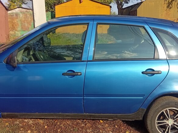 2007 Lada (ВАЗ) Kalina I, синий - вид 2