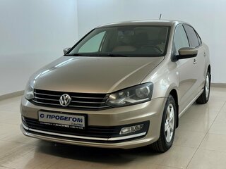 2015 Volkswagen Polo V Рестайлинг, бежевый, 980000 рублей, вид 1