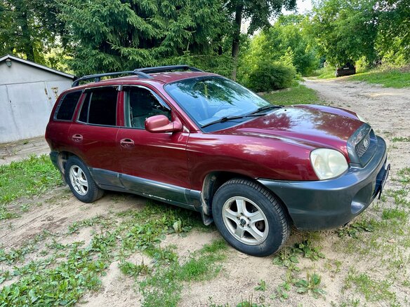 2002 Hyundai Santa Fe I, красный, 600000 рублей - вид 2