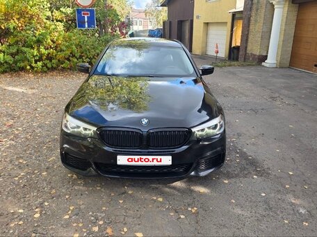 2017 BMW 5 серии 520d VII (G30/G31/G38), чёрный, 2140000 рублей, вид 4