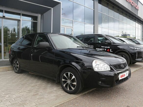 2009 Lada (ВАЗ) Priora I, чёрный - вид 2
