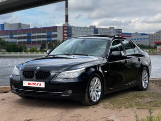 2008 BMW 5 серии 525i V (E60/E61) Рестайлинг, чёрный, 1270000 рублей, вид 2