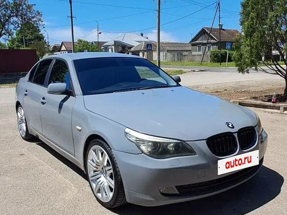 2008 BMW 5 серии 520d V (E60/E61) Рестайлинг, серый, 1200000 рублей - вид 1