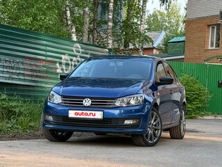 2019 Volkswagen Polo V Рестайлинг, синий, 1000000 рублей, вид 3