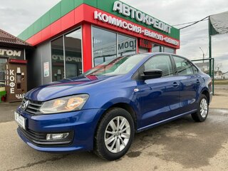 2019 Volkswagen Polo V Рестайлинг, синий, 1170000 рублей, вид 4