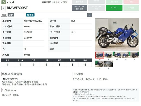 2008 BMW F 800 ST, синий, 449000 рублей - вид 10