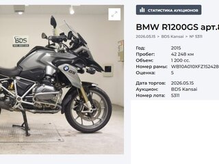 2014 BMW R 1200 GS, серый, 1029000 рублей, вид 1