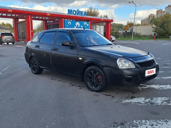 2008 Lada (ВАЗ) Priora I, чёрный - вид 4