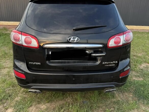 2011 Hyundai Santa Fe II Рестайлинг, чёрный, 1300000 рублей - вид 4