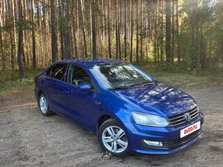 2020 Volkswagen Polo V Рестайлинг, синий, 1340000 рублей, вид 2