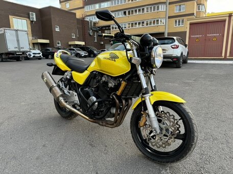 2002 Honda CB 400 Super Four, жёлтый, 340000 рублей, вид 2