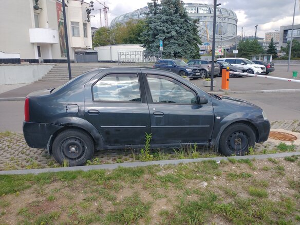 2008 Renault Logan I, чёрный - вид 3