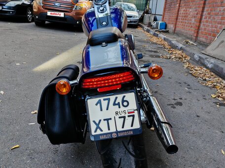 2007 Harley-Davidson Softail Custom, синий, 1100000 рублей, вид 3