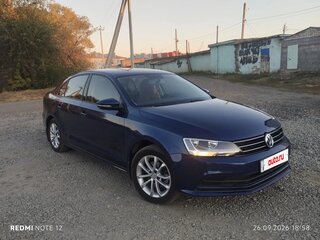 2015 Volkswagen Jetta VI Рестайлинг, синий, 1535000 рублей, вид 1
