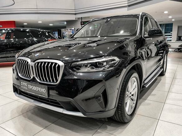 2021 BMW X3 20i xDrive III (G01) Рестайлинг, чёрный, 4430000 рублей