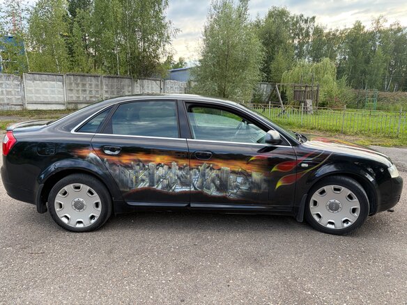 2001 Audi A4 II (B6), чёрный - вид 3